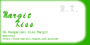 margit kiss business card